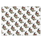 D'Uccle Bantams:  Mille Fleur Tafelkleed (Voorkant (Horizontaal))