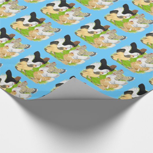 D'Uccles Six Hens Cadeaupapier (Hoek)