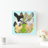 D'Uccles Six Hens Vierkante Klok (Huis)