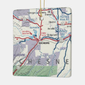 Duchesne Utah Map Keramisch Ornament (Links)