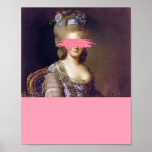 Duchess, gewijzigde roze kunst poster