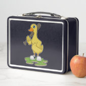 Duck aan Baseball met honkbalknuppel (In situ)