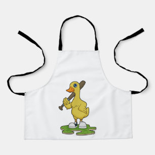 Duck aan Baseball met honkbalknuppel Schort
