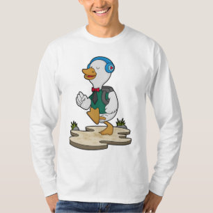 Duck als Hiker met rugzak T-shirt