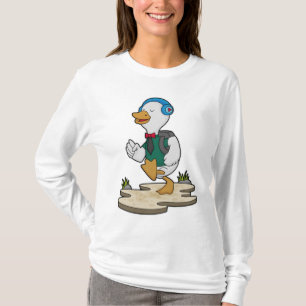 Duck als Hiker met rugzak T-shirt