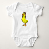 Duck als piloot met Pet & Goggles Romper (Voorkant)