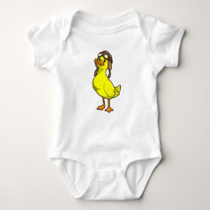 Duck als piloot met Pet & Goggles Romper
