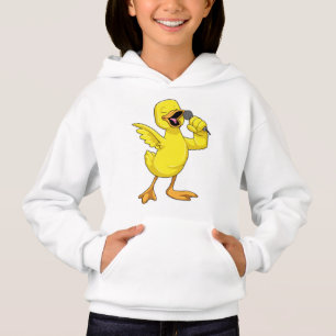 Duck als Singer met Microfoon