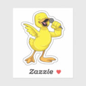 Duck als Singer met Microfoon Sticker (Vel)