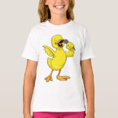 Duck als Singer met Microfoon T-shirt (Voorkant)