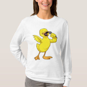 Duck als Singer met Microfoon T-shirt