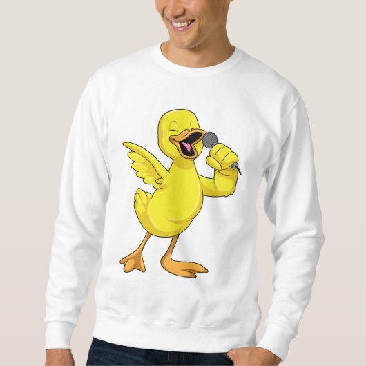 Duck als Singer met Microfoon Trui (Voorkant)