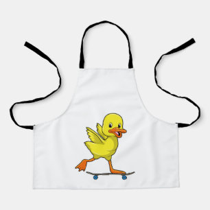 Duck als Skater met Skateboard Schort