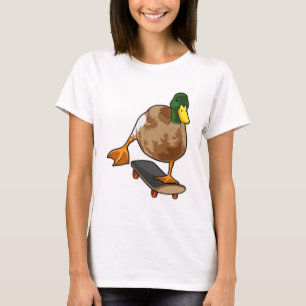 Duck als Skater met Skateboard T-shirt