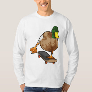 Duck als Skater met Skateboard T-shirt