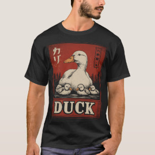 Duck and Ducklings Poster - Schattigee moeder en B T-shirt