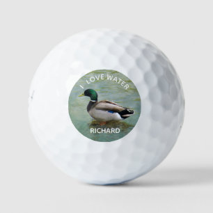 Duck and First Name Love Water Golfballen
