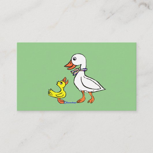 Duck and Goose Quacking wiens minding de winkel is Visitekaartje (Voorkant)