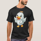 Duck Angel Duck with Wings Halo Cartoon T-shirt (Voorkant)