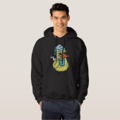 Duck Animal Bird with Coffee Drinking Funny Coffee Hoodie (Voorkant volledig)