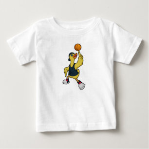 Duck as Baskeball player with Basketball