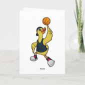 Duck as Baskeball player with Basketball Kaart (Achterkant)