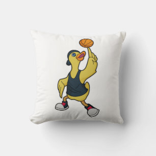 Duck as Baskeball player with Basketball Kussen