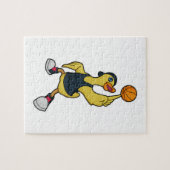 Duck as Baskeball player with Basketball Legpuzzel (Horizontaal)