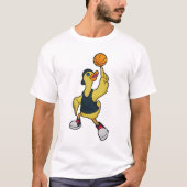 Duck as Baskeball player with Basketball T-shirt (Voorkant)