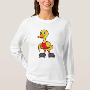 Duck as Basketball player with Basketball T-shirt