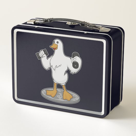 Duck as Bodybuilder with Dumbbells (Achterkant)