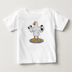 Duck as Bodybuilder with Dumbbells