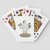 Duck as Bodybuilder with Dumbbells Pokerkaarten (Achterkant)