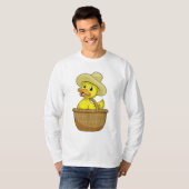 Duck as Farmer with Basket T-shirt (Voorkant volledig)