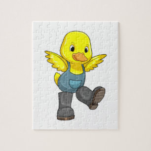 Duck as Farmer with Boots Legpuzzel