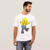 Duck as Farmer with Boots T-shirt (Voorkant volledig)