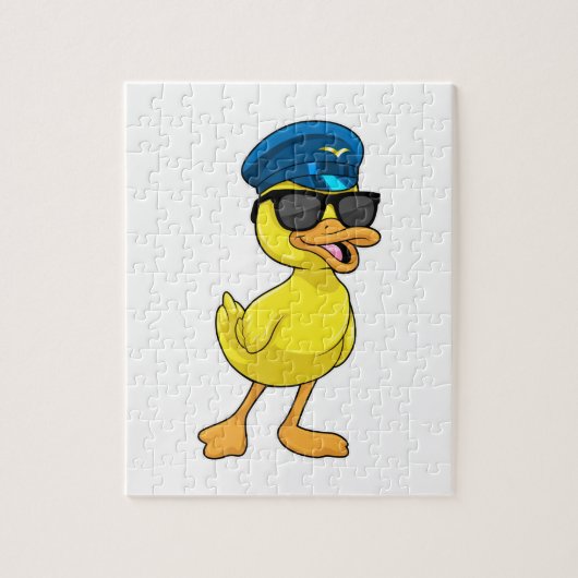 Duck as Pilot met Pilot pet Legpuzzel (Verticaal)