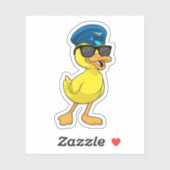 Duck as Pilot met Pilot pet Sticker (Vel)