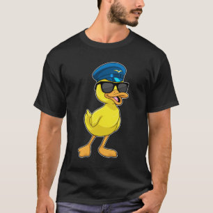 Duck as Pilot met Pilot pet T-shirt
