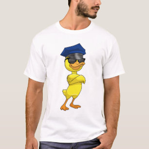Duck as Police officer with Police cap T-shirt