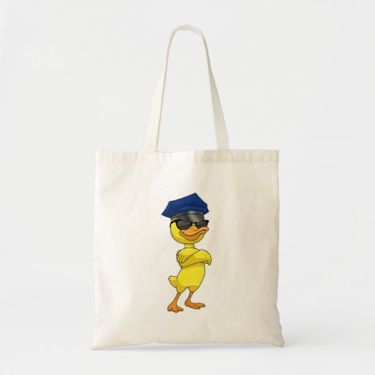 Duck as Police officer with Police cap Tote Bag (Voorkant)