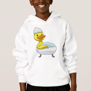 Duck at Bathing with Bathtub & Foam