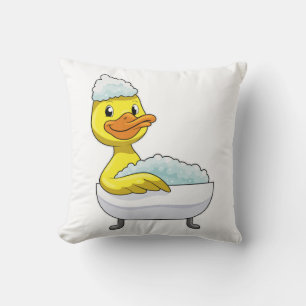 Duck at Bathing with Bathtub & Foam Kussen