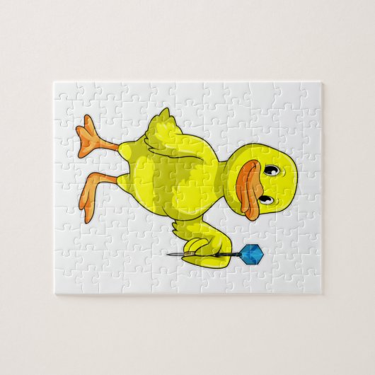 Duck at Darts with Dart Legpuzzel (Horizontaal)
