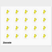 Duck at Darts with Dart Ronde Sticker (Vel)