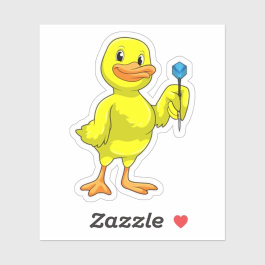 Duck at Darts with Dart Sticker (Vel)