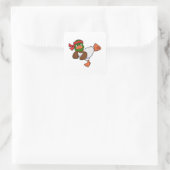 Duck at Martial arts Karate Vierkante Sticker (Tas)