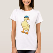 Duck at Swimming with Swimming goggles T-shirt (Voorkant)