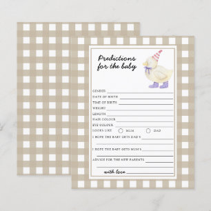 Duck baby shower - baby voorspellingen en advies