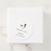Duck Baby shower Elegant Dank u Script Chic Bedankjes Labels (In situ)